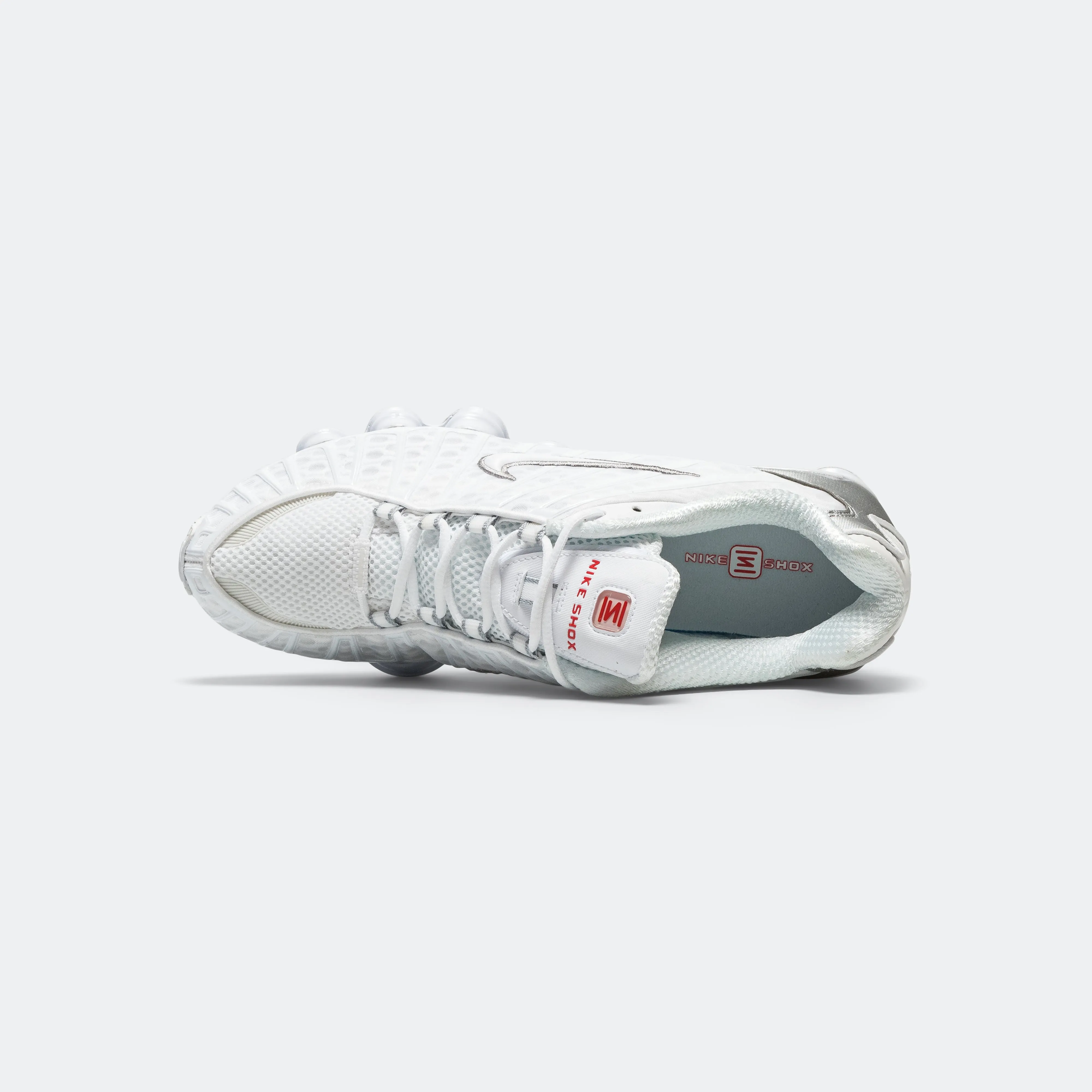 Womens Shox TL - White/White-Metallic Silver-Max Orange ergo fit