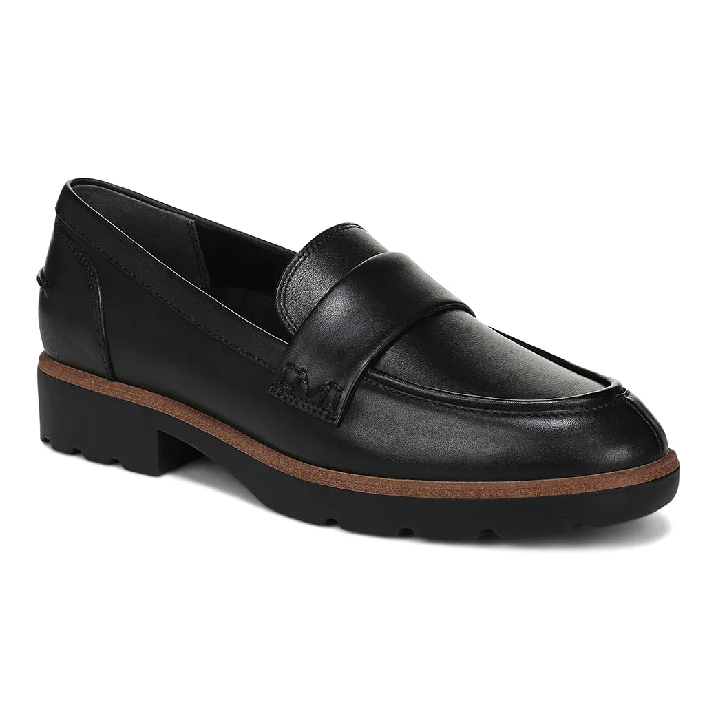 Cool Texture Shock Support Womens Vionic Cleo Loafer in Black