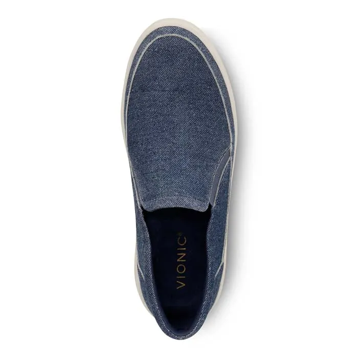 Heel Hug clean look Womens Vionic Kearny in Denim Blue