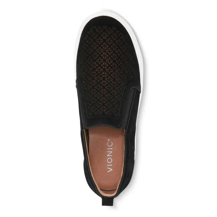 Plain Step High Quality Leather Womens Vionic Kimmie Perf in Black