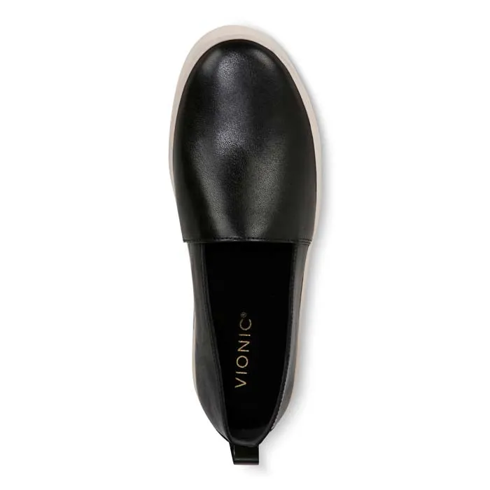 Womens Vionic Uptown A Line in Black Foot Support Mood Light