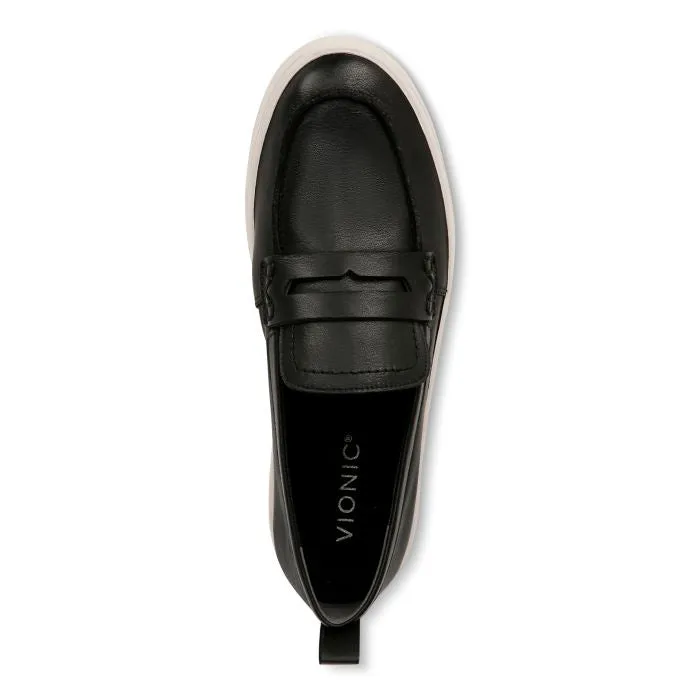 Zip Up Style Quiet Sole Womens Vionic Uptown Leather in Black