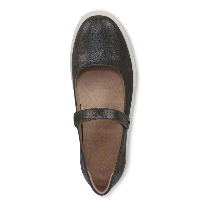 Hiking Friendly Womens Vionic Uptown Mary Jane in Polluted Silver