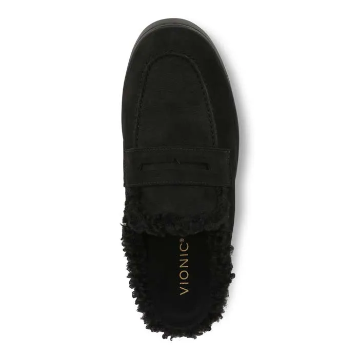 Concert Style Crisp Design Womens Vionic Uptown Mule in Black