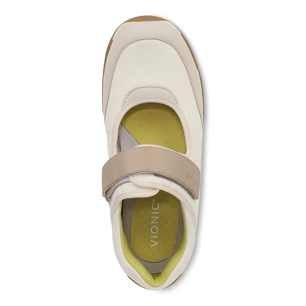 Outdoors Ready Indoor Walk Womens Vionic Walk Slim Giselle in Ivory/Gold