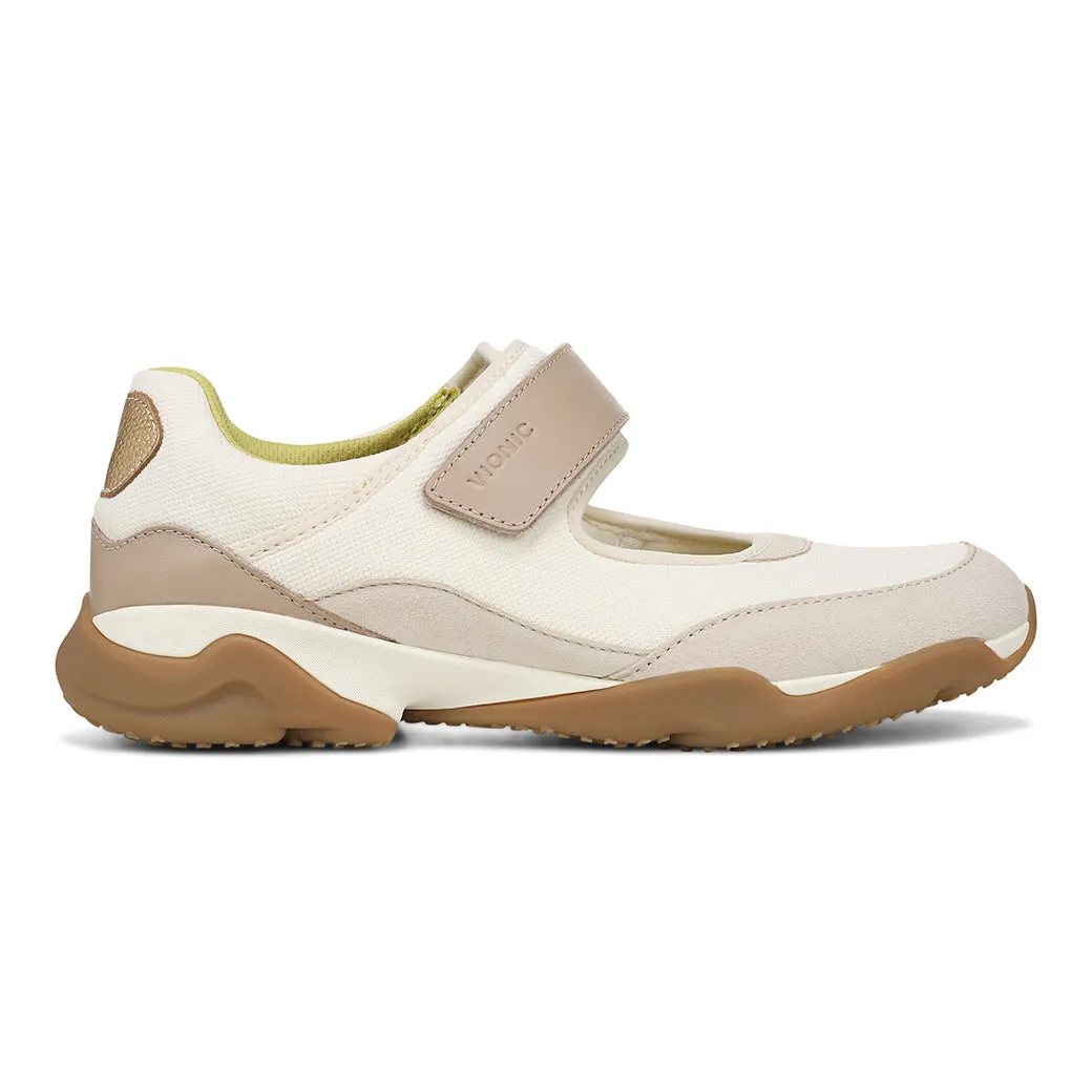 Womens Vionic Walk Slim Giselle in Ivory/Gold Plain Finish Noon Walk