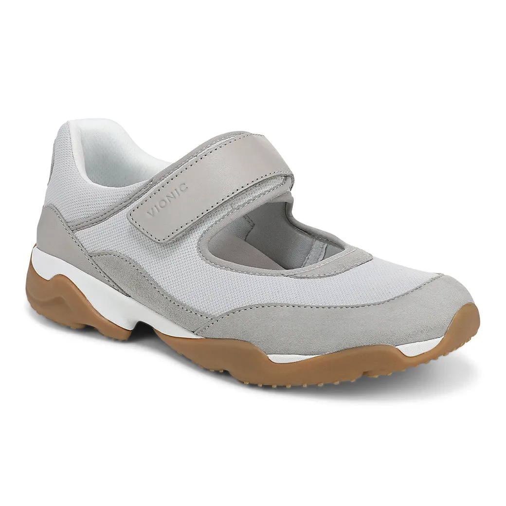 easy move Streetwear Style Womens Vionic Walk Slim Giselle in Vapor Grey/Silver