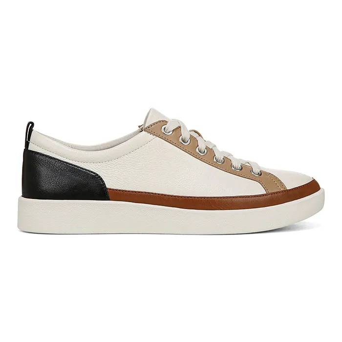 Womens Vionic Winny Lace Up Sneaker in Ivory/Black SoftInterior