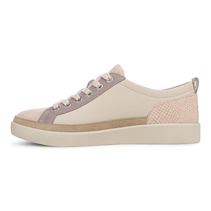 Daily Movement Womens Vionic Winny Lace Up Sneaker in Parchment/Cameo Rose