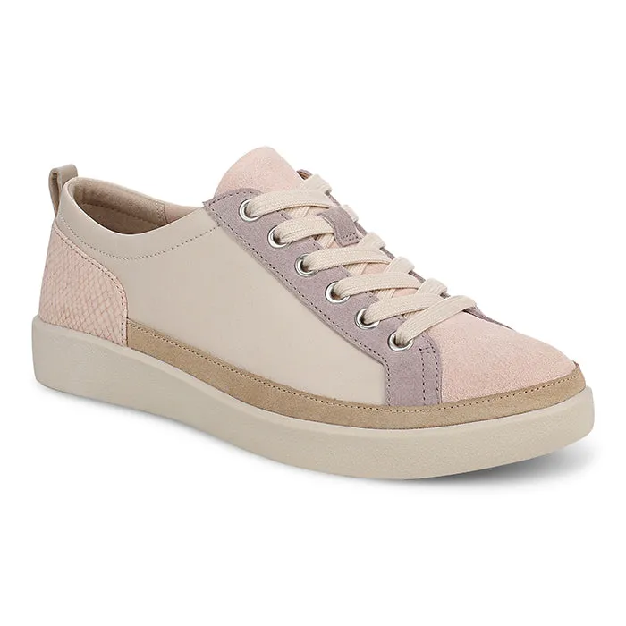 Womens Vionic Winny Lace Up Sneaker in Parchment/Cameo Rose Subway Go Energy Step