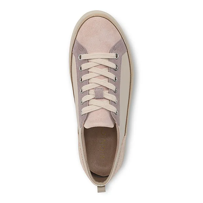 Natural motion Foam Footbed Womens Vionic Winny Lace Up Sneaker in Parchment/Cameo Rose