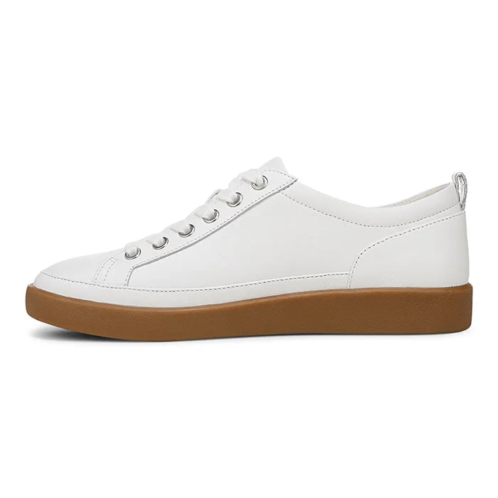 Street Ready Womens Vionic Winny Lace Up Sneaker in White/Gum