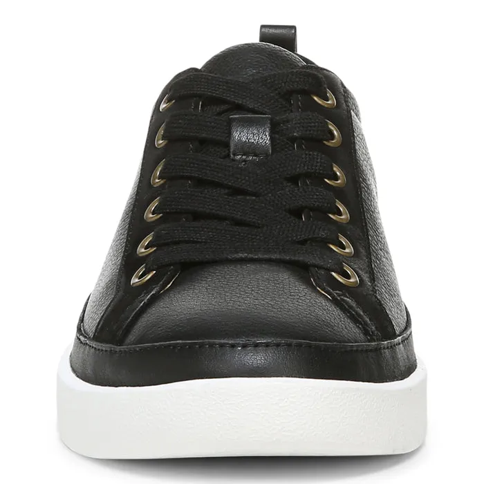 Womens Vionic Winny Smooth Lace Up Sneaker Black Breath Zones