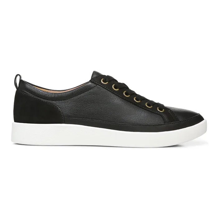 Chic Accent Womens Vionic Winny Smooth Lace Up Sneaker Black