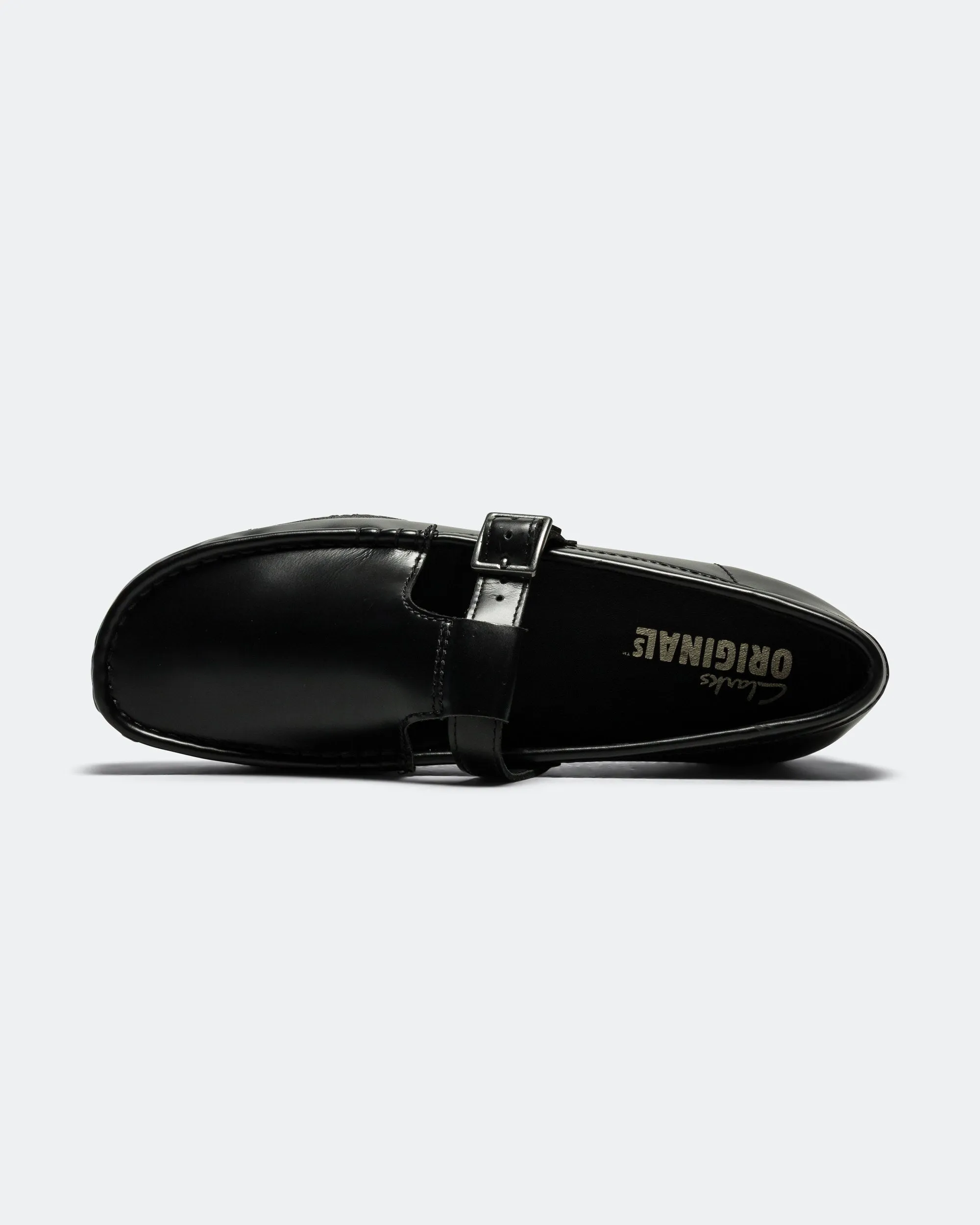 Womens Wallabee T Bar - Black Leather All Around Wear Basic Appeal