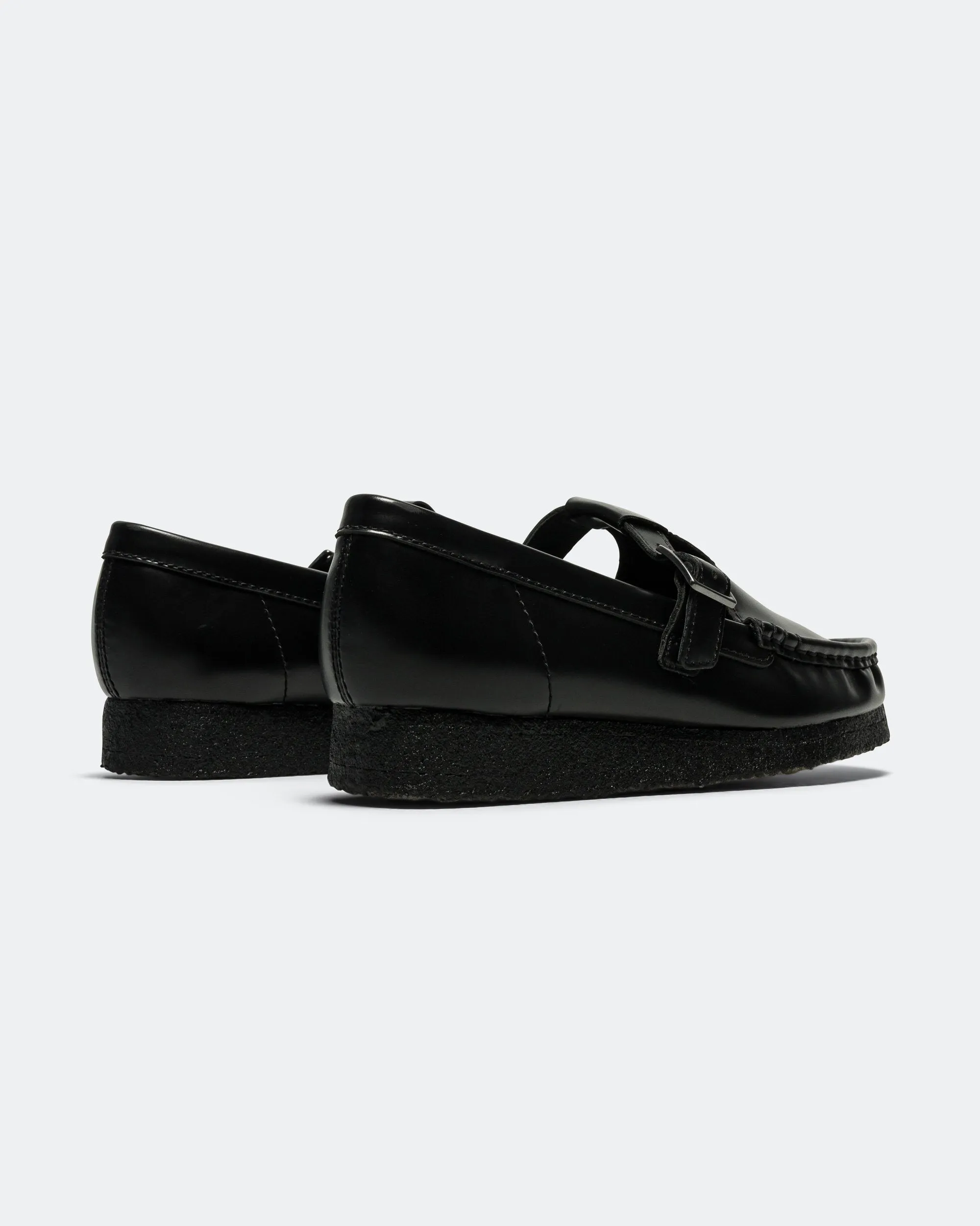 Womens Wallabee T Bar - Black Leather Lightweight Ease