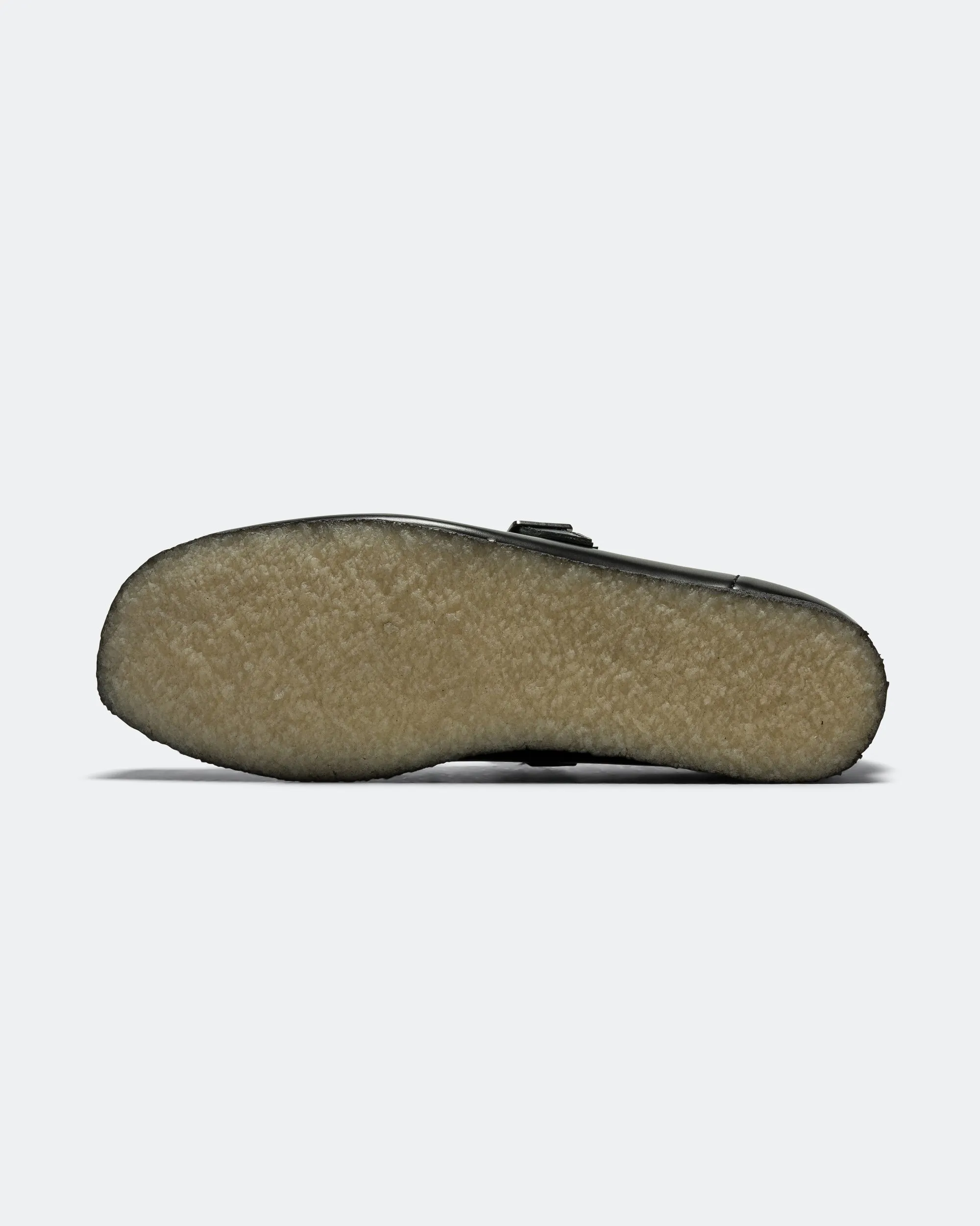 Impact-absorbing durability Durable Rubber Outsole Womens Wallabee T Bar - Black Leather