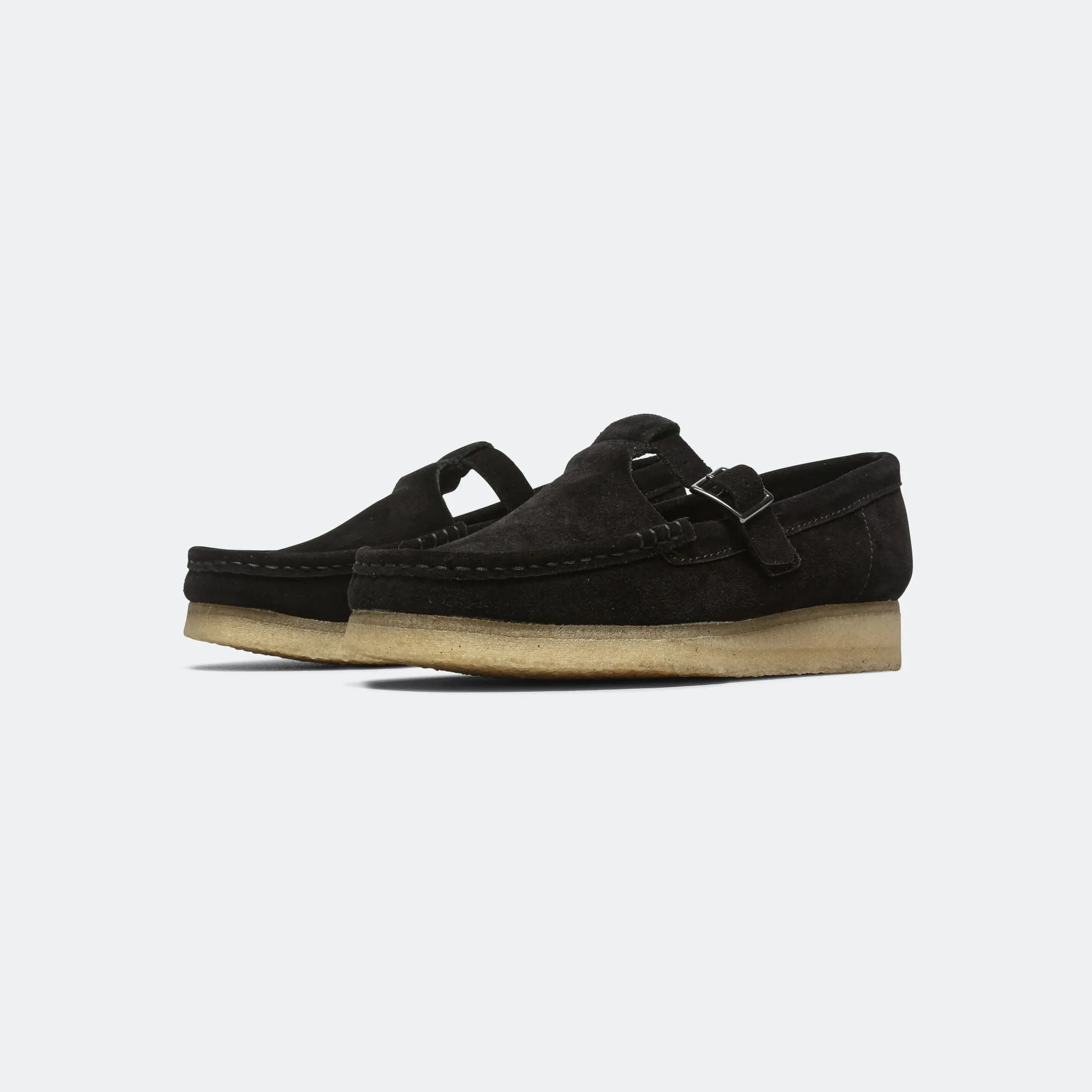 ModernDesign Womens Wallabee T Bar - Black Suede