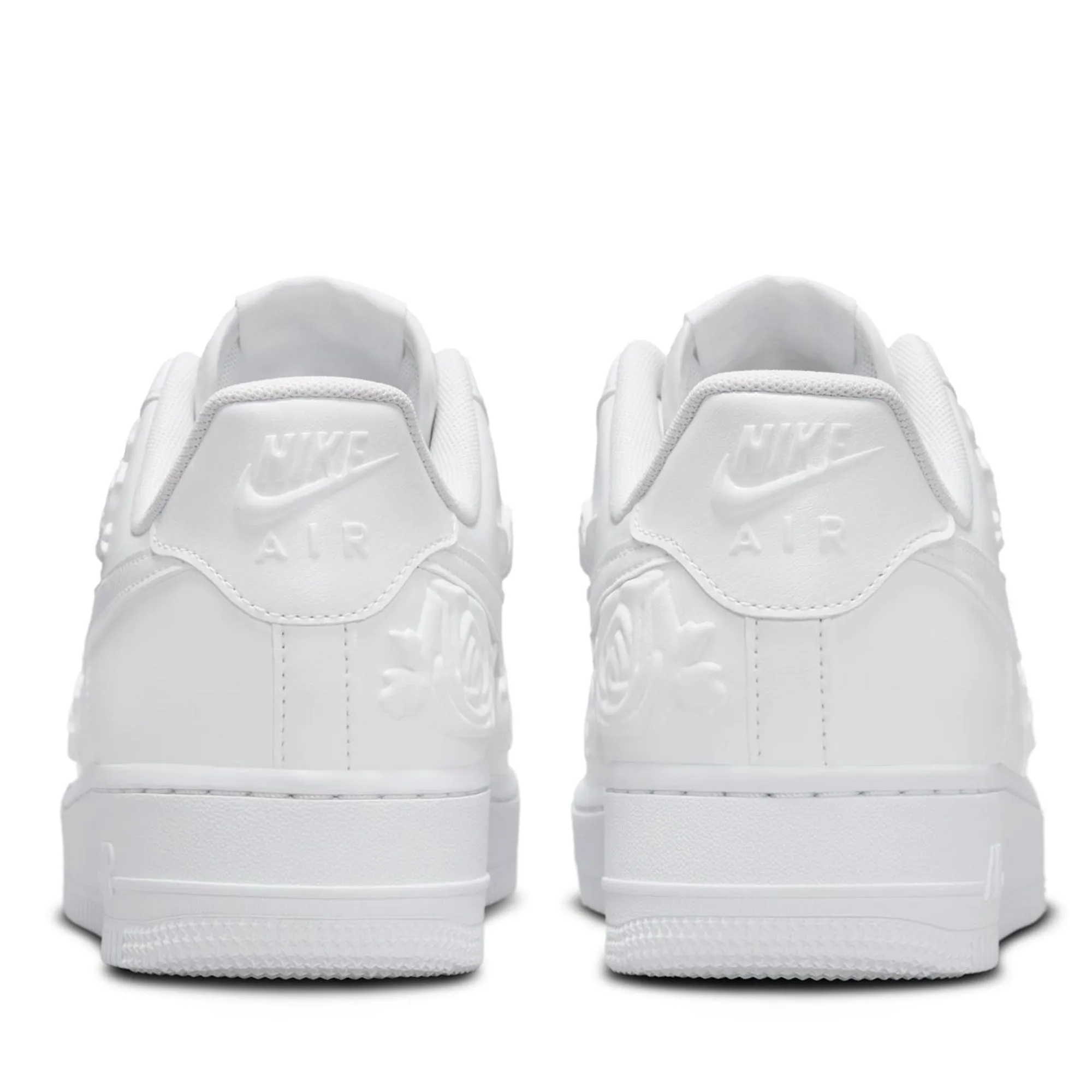 Women's Nike Air Force 1 '07 'White Roses' - White/Black Easy Slip-On EVA Composite
