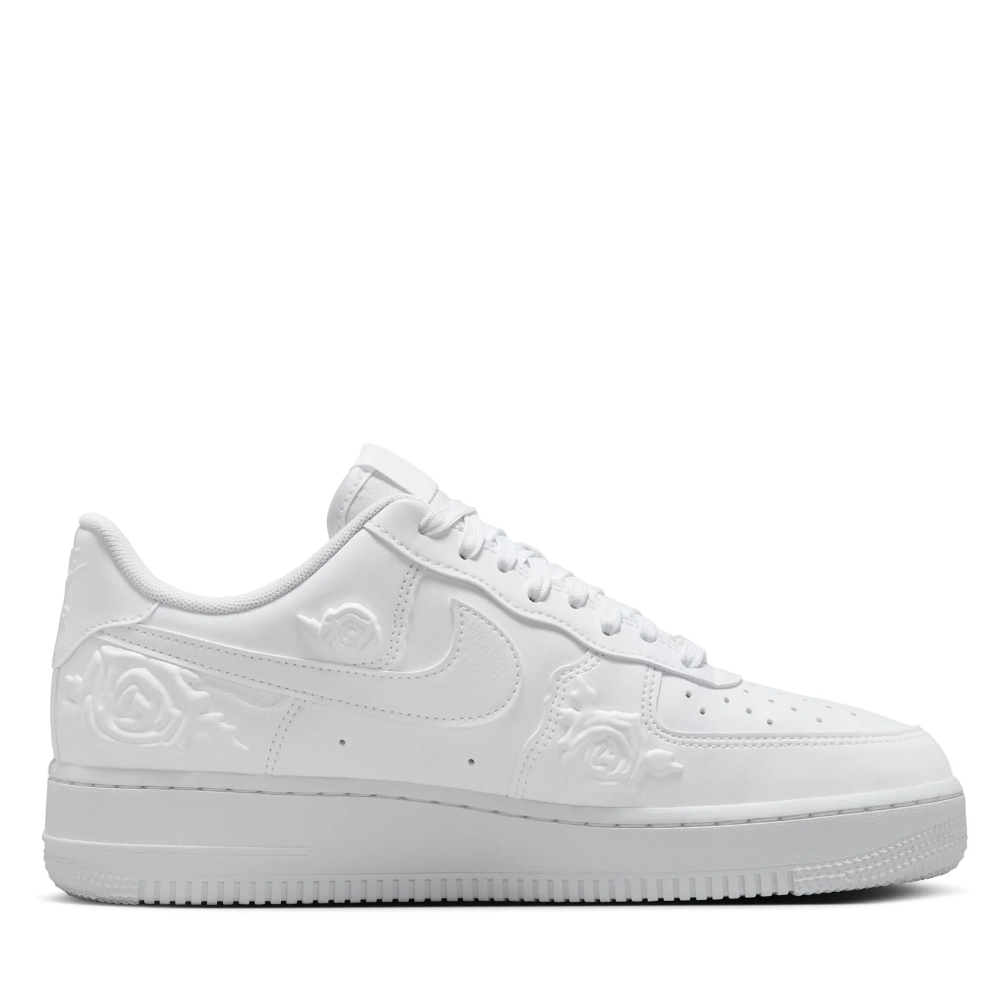 Women's Nike Air Force 1 '07 'White Roses' - White/Black Orthopedic Comfort