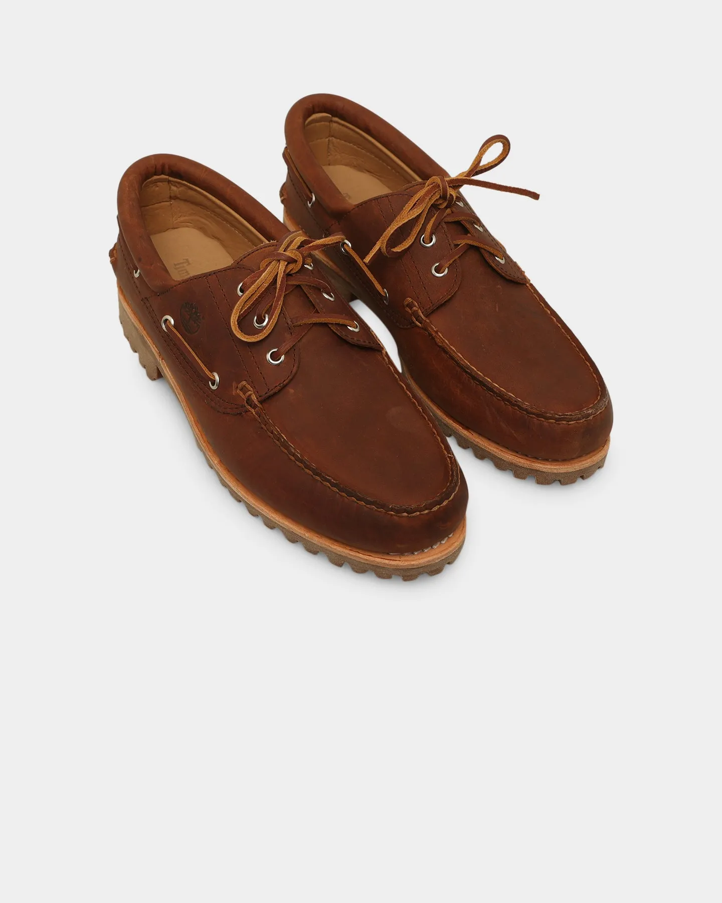 Retro Core Timberland Authentics 3 Eye Classic Shoes Rust Full Grain