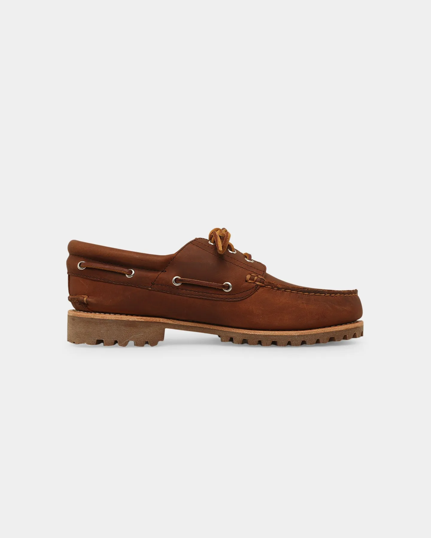 Timberland Authentics 3 Eye Classic Shoes Rust Full Grain Foot Ease Pack Safe