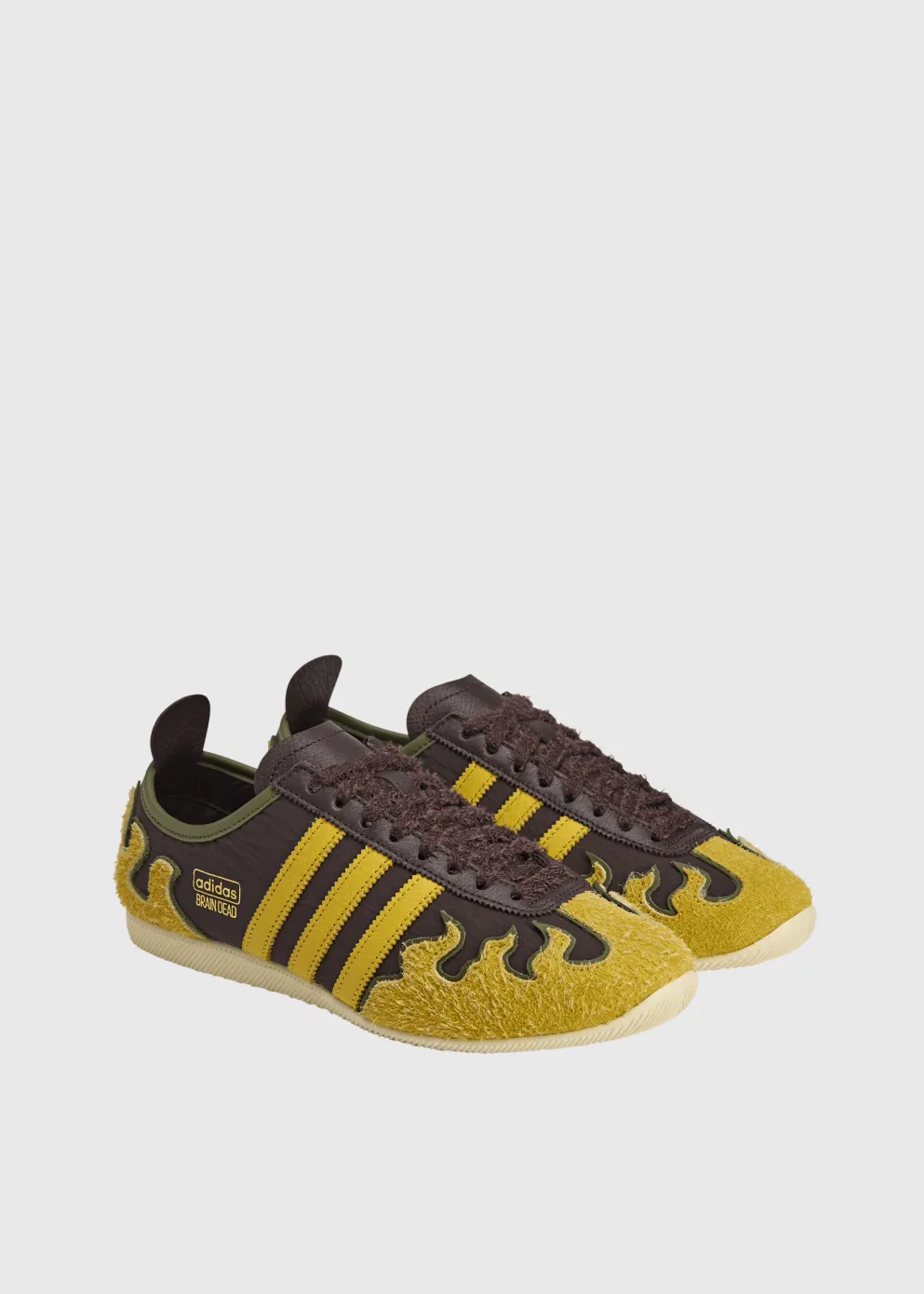 x Brain Dead Japan Lo 'Brown Hazel Yellow' Sneakers Casual Touch Adaptive stability