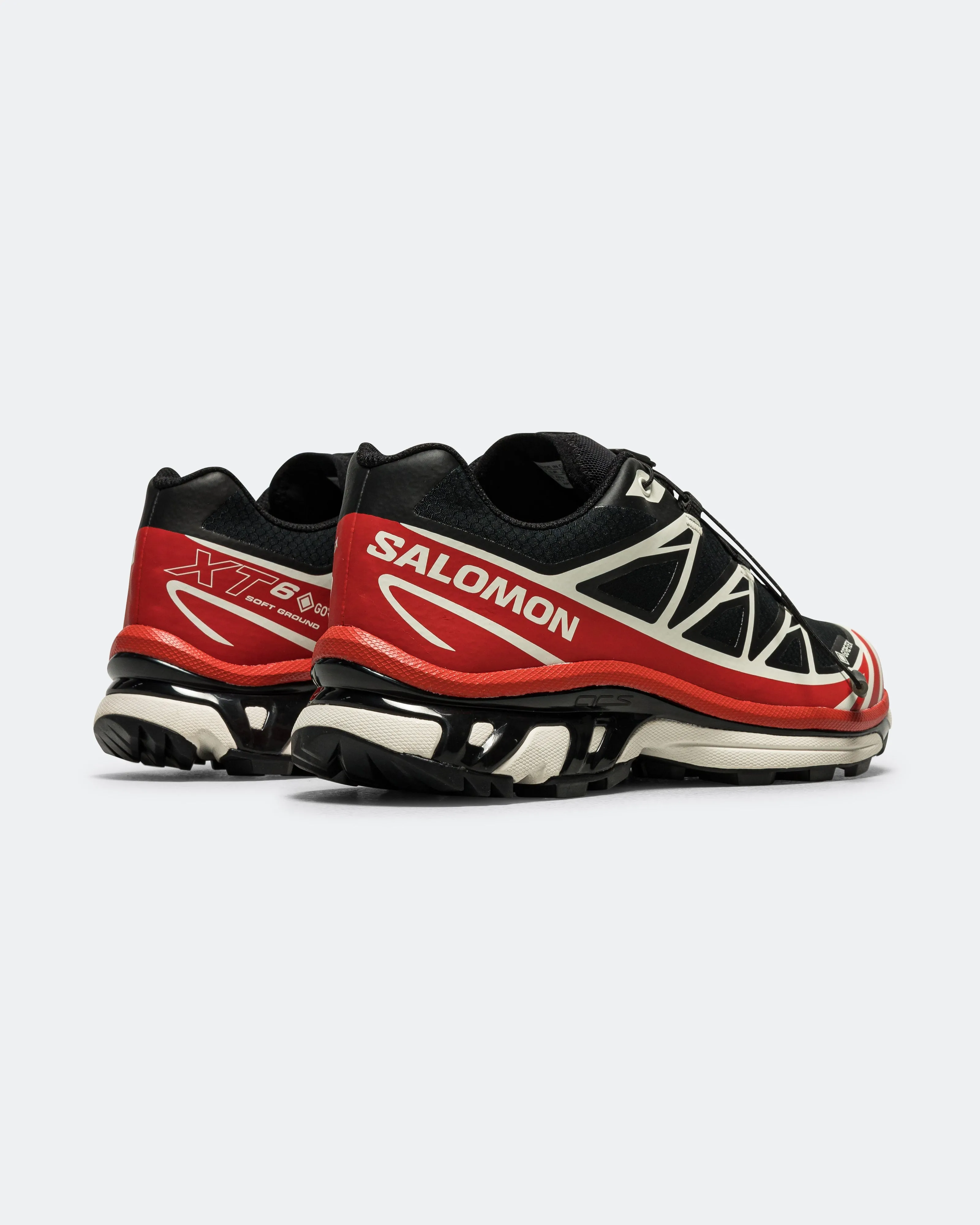 XT-6 GTX - Black/Flame Scarlet-Vanilla Ice clean look Rubberized Heel Guard