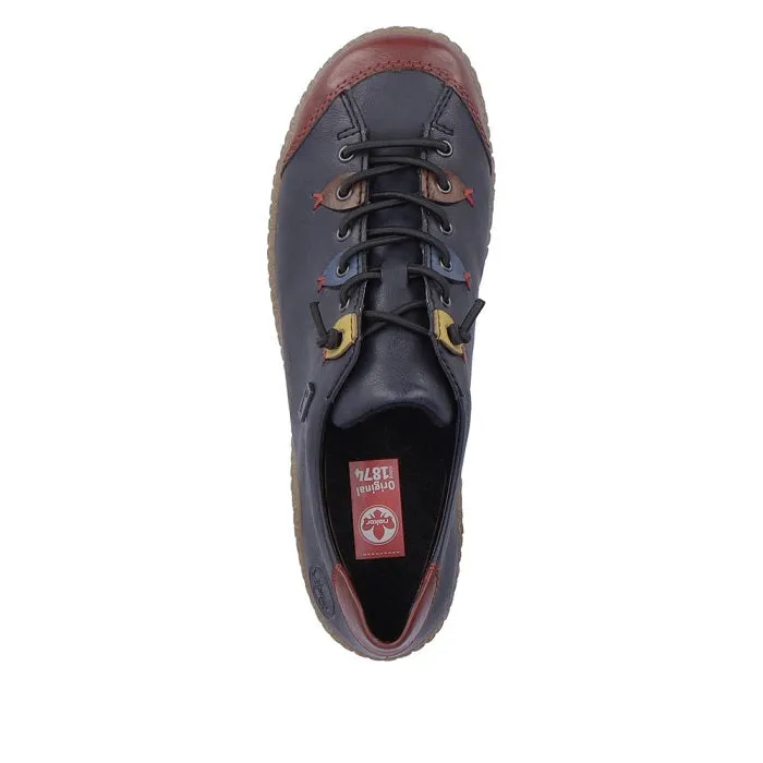 Womens Rieker Liv 61 in Wine/Ozean/Brandy/Royal/Honig Urban Tasks Traction Control