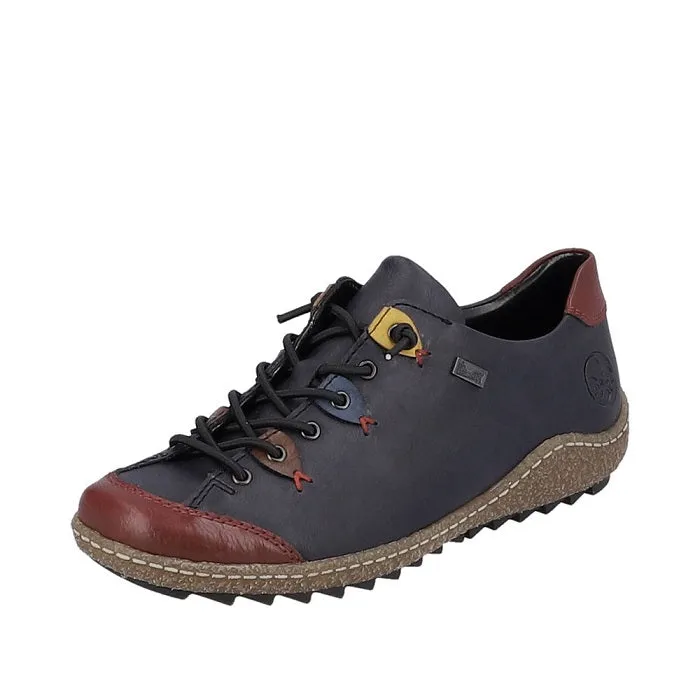 Urban Minimal Holiday Comfort Womens Rieker Liv 61 in Wine/Ozean/Brandy/Royal/Honig