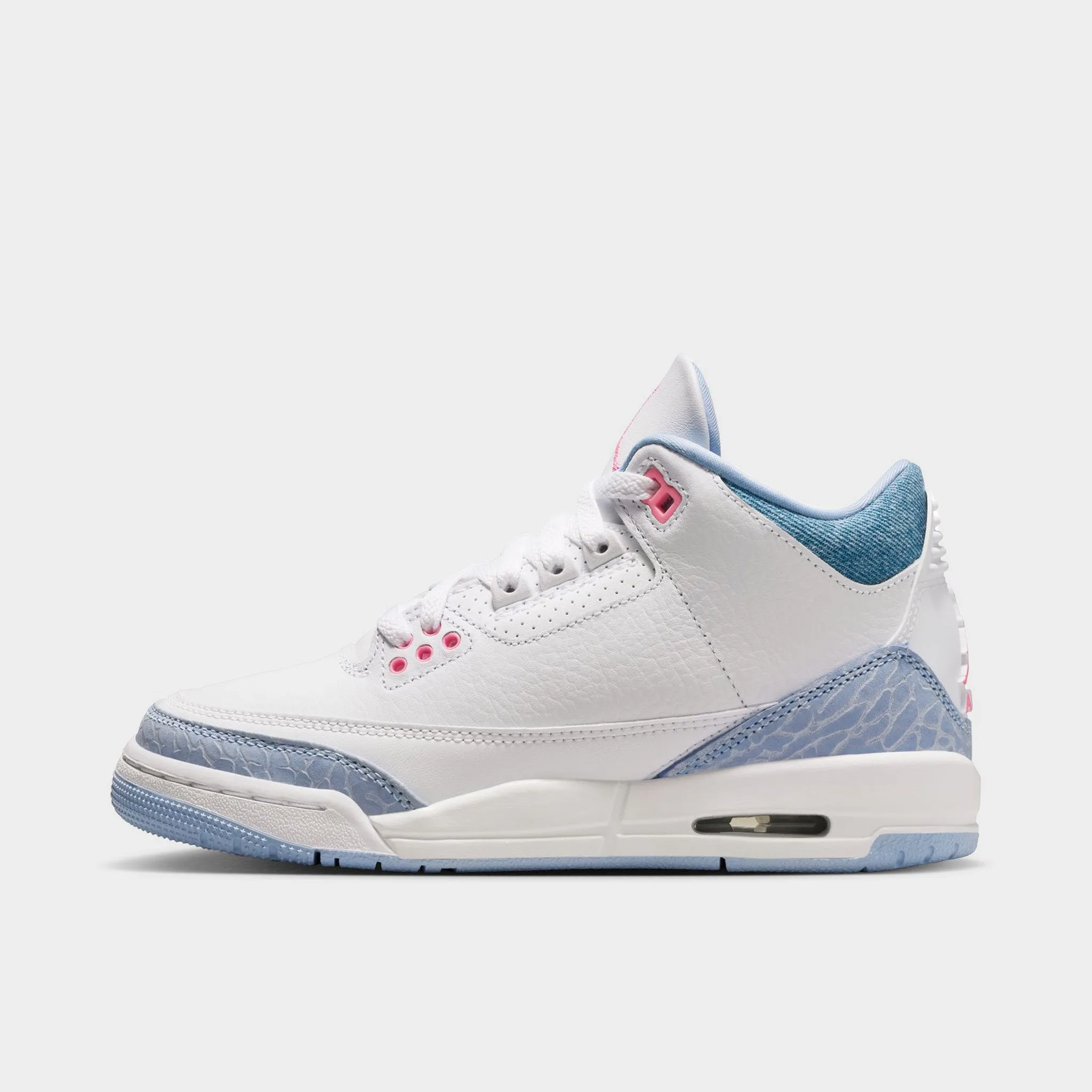 Luggage Fit Jordan 3 Retro GS White / Pink Glow - Cobalt Bliss