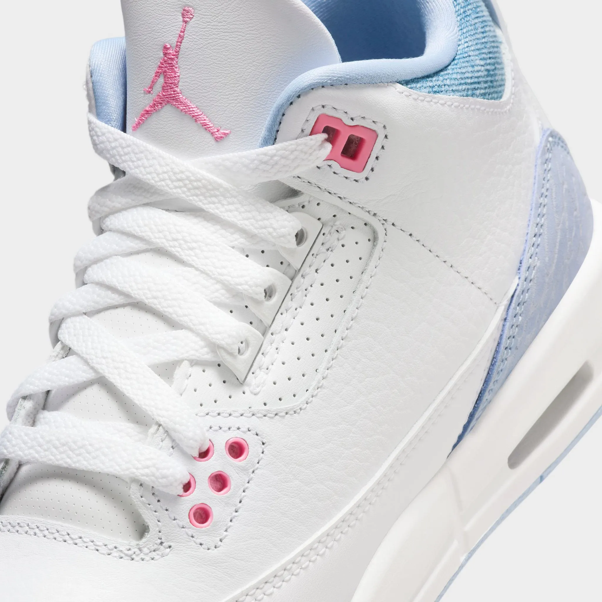 Jordan 3 Retro GS White / Pink Glow - Cobalt Bliss Comfort Run On Trend