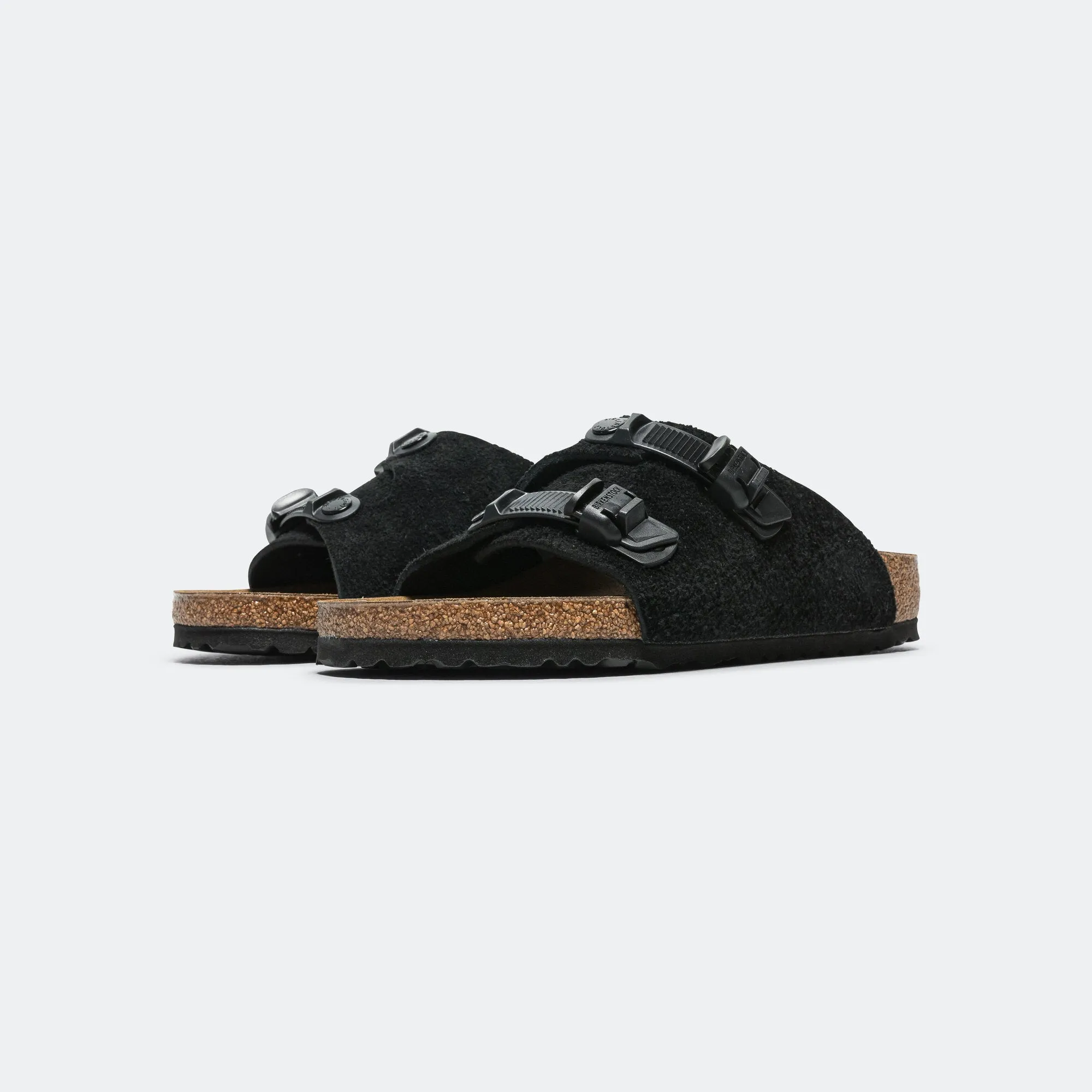 Zurich Tech - Black Suede Leather Stylish Beach Footwear Relax Fit